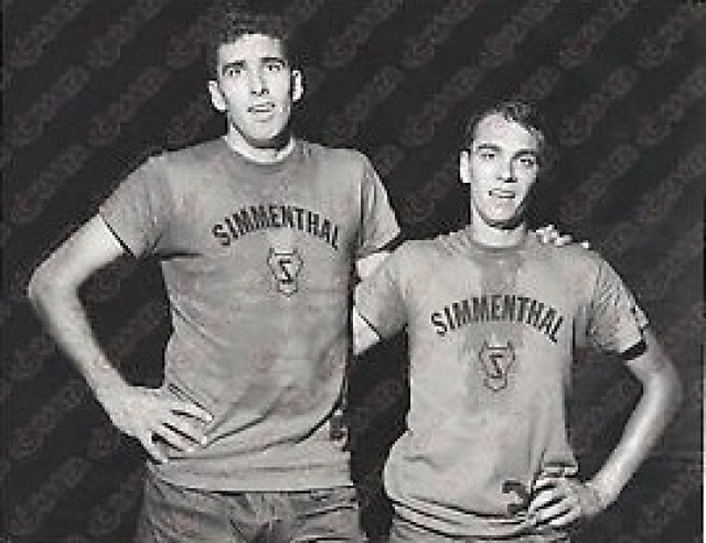Craig Raymond e Bob Wolf nel pre-campionato del Simmenthal 1967